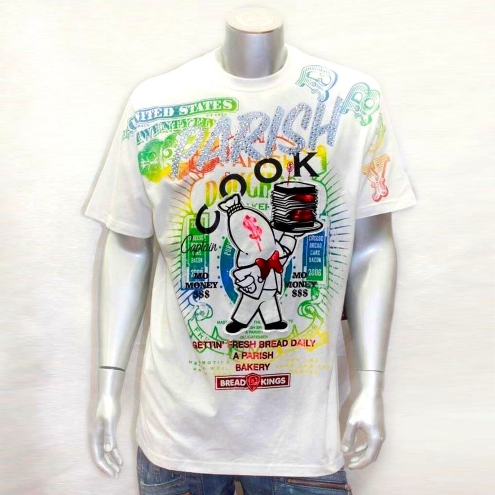 Men's Parish White "$ COOK" Short Sleeve Tee Shirt